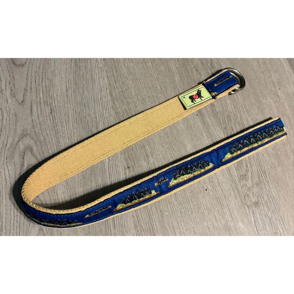 The Belted Cow Boys Hopkins Islands Ribbon D-Ring Belt Sz Medium